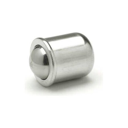 J.W. Winco Short Press-Fit Delrin Ball Plunger - Stainless Steel .157" Diameter G07/NI